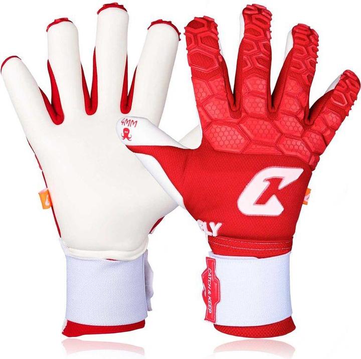 Produktbild Catch & Keep Fussballhandschuhe Fly Red Soul Gr. 6 Rot Torwart Keeper Goalie Handschuhe (6)