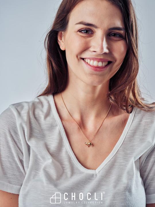 Image du produit MTM Collier éléphant (Or 18k, Laiton, 43 cm)