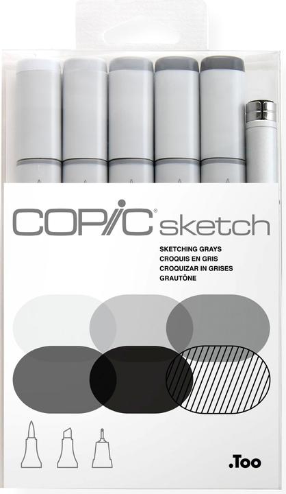 Actual product image Copic Sketch (Grey, 3.70 mm, 6 x)