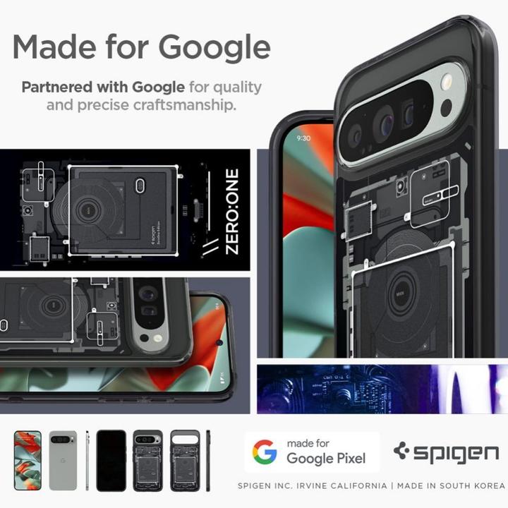 Actual product image Spigen Ultra Hybrid Zero One TPU Back Cover Transparent Google Pixel 9 Pro XL (Google Pixel 9 Pro XL)