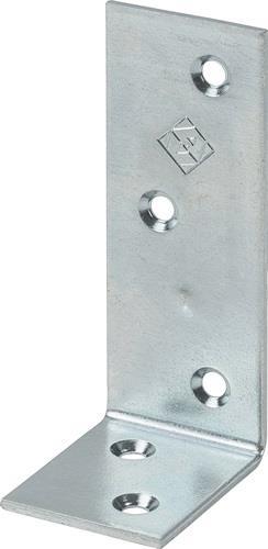 Image du produit Vormann Equerre de poutre L120x80 mmmm Largeur 35 mm épais Acier épaisseur 4 mm bleu galvanisé (Angle de rayonnement, 10 pcs)