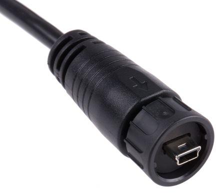 Image du produit Rs Pro Mini USB-B Plastic 2M Cable + USB-A PLUG (2 m, USB 2.0)