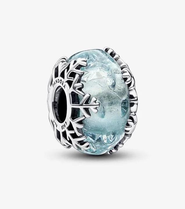 Immagine prodotto Pandora Charm fiocco di neve in vetro di Murano (Argento 925)
