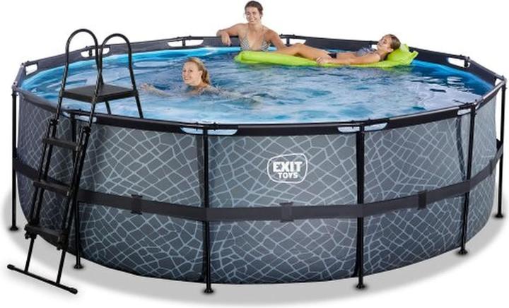 Produktbild Exit Rahmen-Pool rund 427x122 cm mit Sandfilterpumpe (427 x 122 cm)
