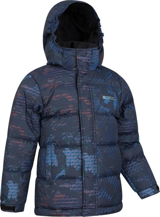 Actual product image Mountain Warehouse Childrens/Kids Snow II Printed Water Resistant Padded Jacket (140)