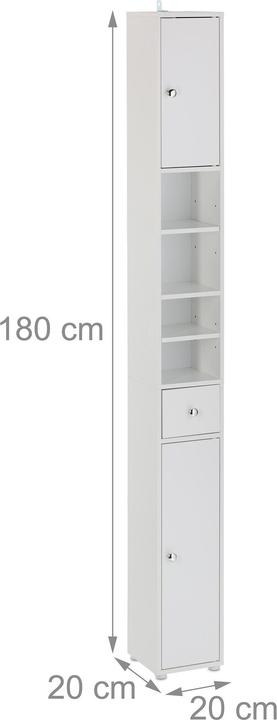 Immagine prodotto Relaxdays Badezimmerschrank (20 x 20 x 180 cm)