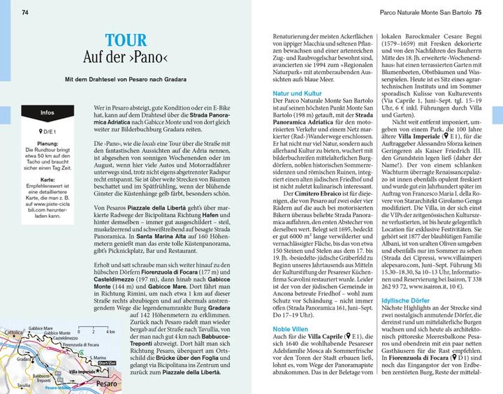 Actual product image Travel pocket book travel guide Marche, Italian Adriatic Sea (German, Annette Krus-Bonazza)