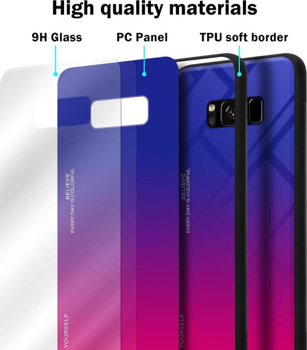 Actual product image Cadorabo TPU 2 colors glass cover (Samsung Galaxy S8+)