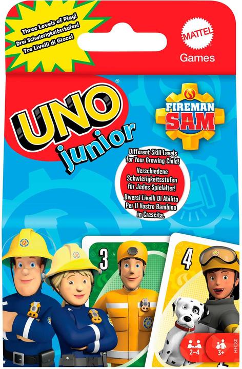 Produktbild UNO Junior Feuerwehrmann Sam (Englisch, Französisch, Deutsch, Italienisch)