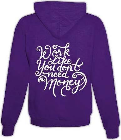 Immagine prodotto Schwesternuhr Felpa con cappuccio Lavora come se non avessi bisogno di soldi Unisex (XXL)