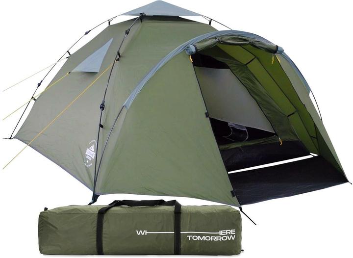 Where Tomorrow Drei Personenzelt Pop-Up - Grün, Anzahl Personen: 3 (3.10 kg, 3 Personen)