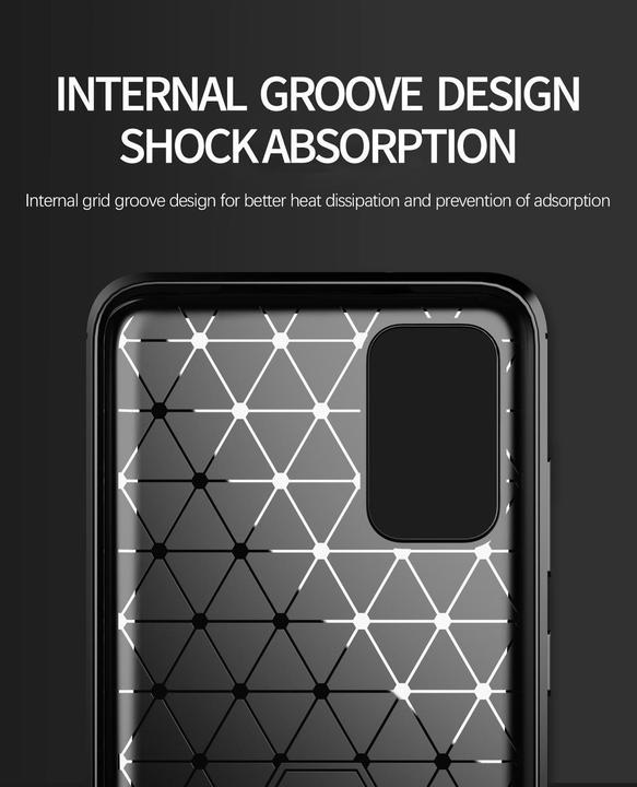 Produktbild Cadorabo TPU Ultra Slim carbon edelstahl Kombi Cover (Samsung Galaxy S20+)