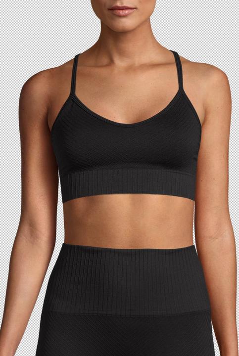 Actual product image CASALL Nahtloses, geripptes Sporttop mit Grafik (M)
