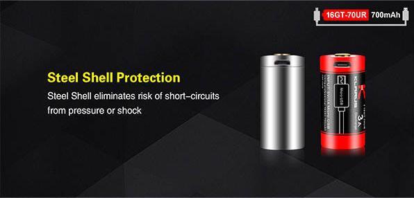 Produktbild Klarus 16GT-70UR, 700mAh (1 Stk., 700 mAh)