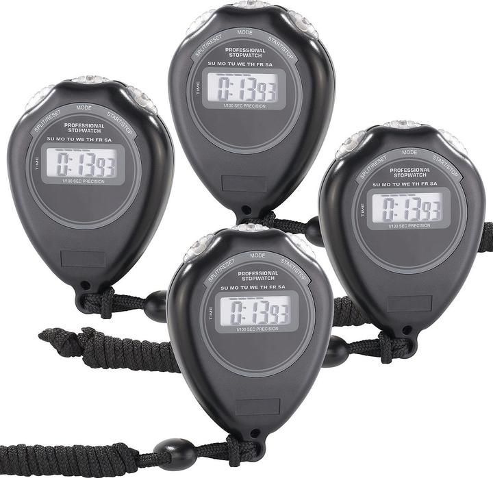 Produktbild Pearl 4er-Set Stoppuhr "Classic"