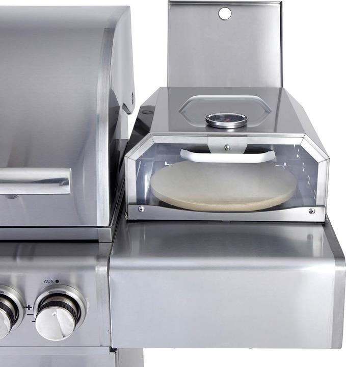 Actual product image Allgrill Stainless steel attachment for gas barbecues with PIZZABOXX square side burner