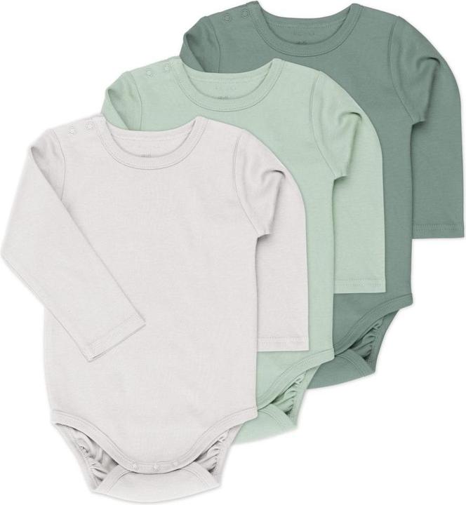 Immagine prodotto La Loona Pagliaccetti e set LaLoona - set di body a maniche lunghe con grucce - grigio salvia (80)