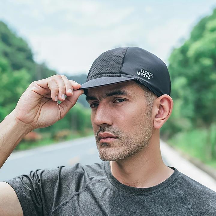 Actual product image Rockbros 18230005001 cycling cap with peak - black
