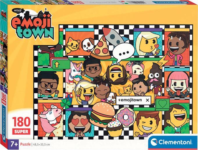 Actual product image Clementoni Puzzle Super Colour Emoji Town, 180 pieces. (180 pieces)