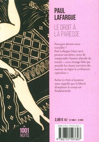 Produktbild Fayard Le droit à la paresse (Französisch, Lafargue Paul, 2021)