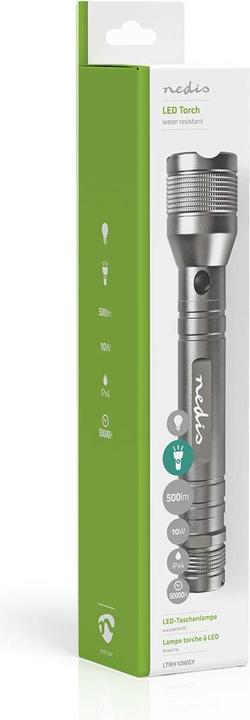 Produktbild Nedis LED-Taschenlampe, Premium, 500lm - silber (4.40 cm, 500 lm)