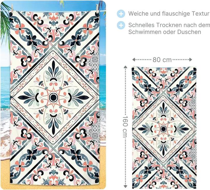 Image du produit Hermex Serviette de plage (80 x 160 cm)