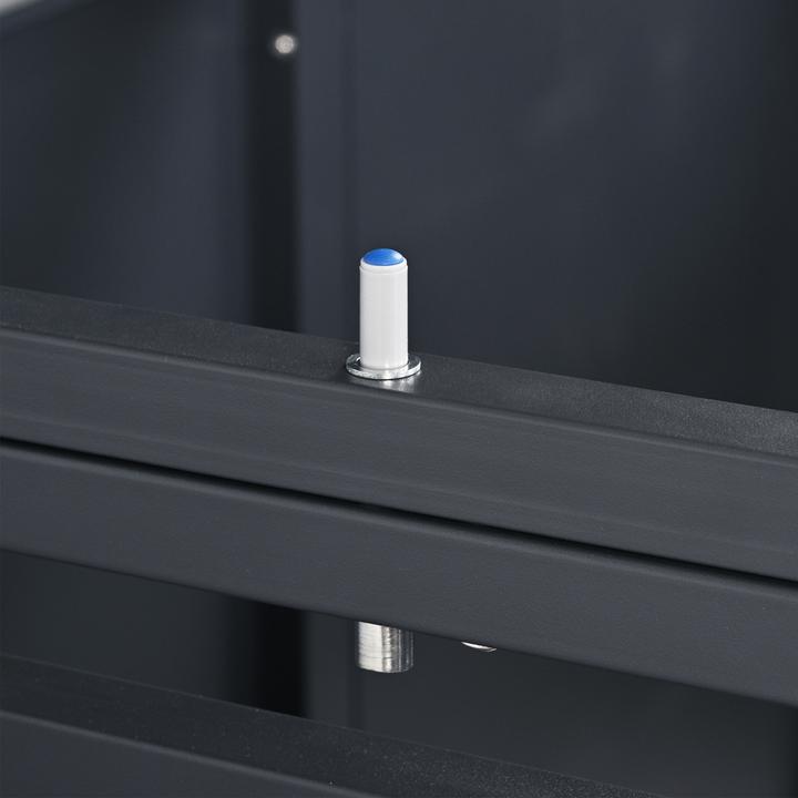 Axi Lucas Mülltonnenbox Metall Anthrazit/Holzoptik 3x 240L
