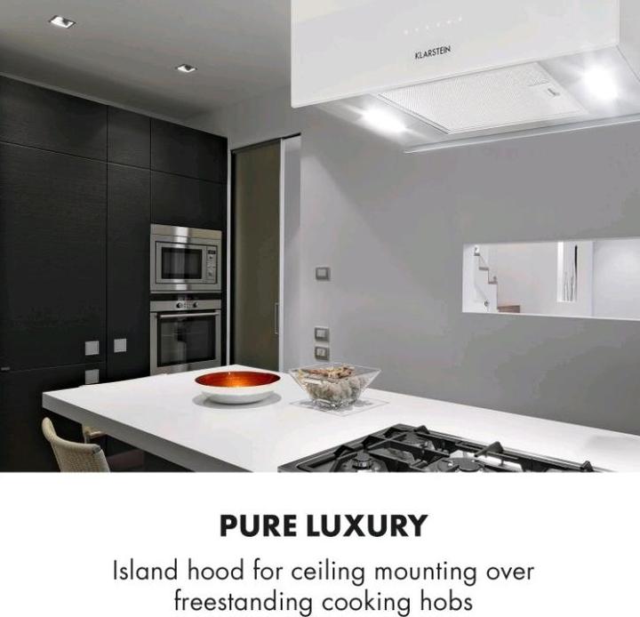 Actual product image Klarstein Chandelier L Island Hood White (Substructure hood)