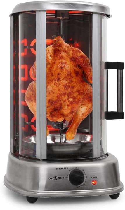 Produktbild OneConcept Kebap Master Dönergrill, Schiebetür Silber