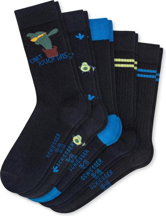 Schiesser 5er Pack Kaktus Kindersocken Jungen (5er Pack, 31 - 34)