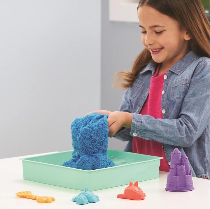 Actual product image Spin Master Kinetic Sand Sandbox Set Blue