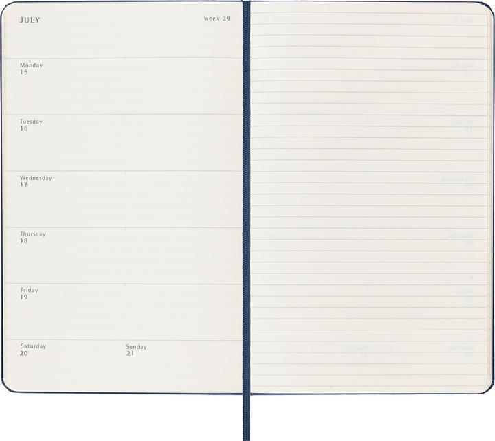 Actual product image Moleskine Student Agenda Hard Cover Weekly Notebook (13 x 21 cm, Hardcover, English)