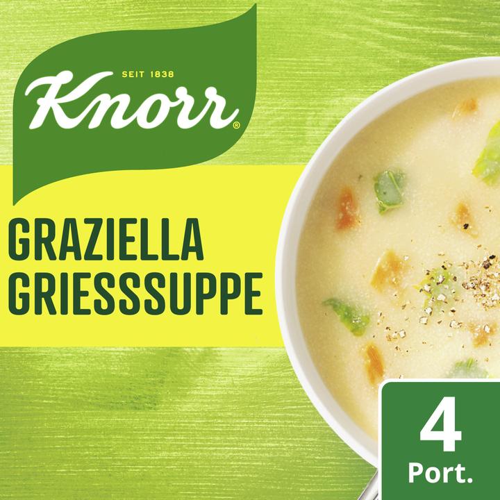 Produktbild Knorr Graziella Suppe Beutel, Hartweizengriess mit Zwiebeln, Rüebli & Lauch, in 10 Minuten zubereitet