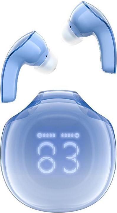 Actual product image Acefast Earphones TWS T9, Bluetooth 5.3, IPX4 (glacier blue) (6.50 h, Cable)