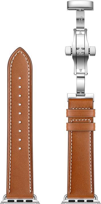 Image du produit EKO Bracelet de montre en cuir véritable avec boucle déployante brune (Cuir véritable)