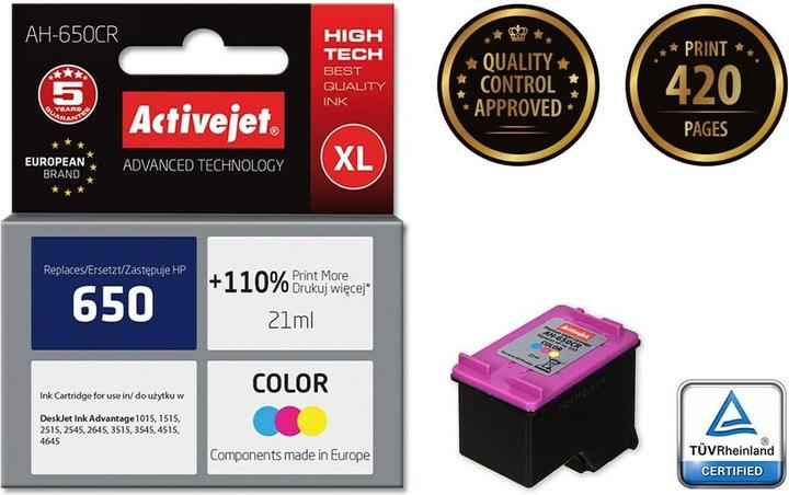 Actual product image Activejet AH-650CR Print Cartridge(s) Compatible High (XL) Yield (M, C, Y)