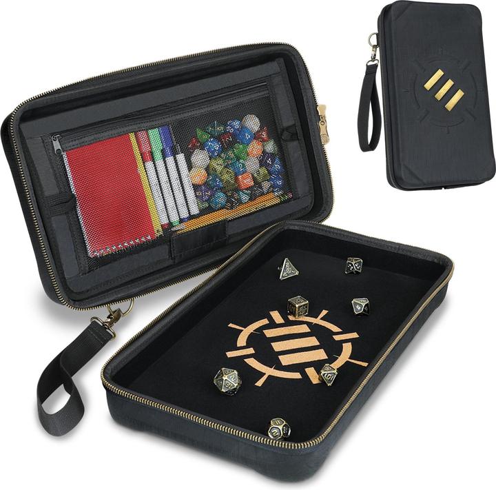 Produktbild Enhance Tabletop RPGs Community Dice Organizer Case & XL Rolling Tray Black