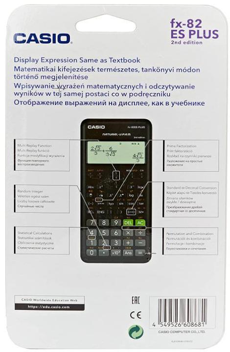 Image du produit Casio FX-82ESPLUS- 2nd Edition, calculatrice scientifique (Piles)
