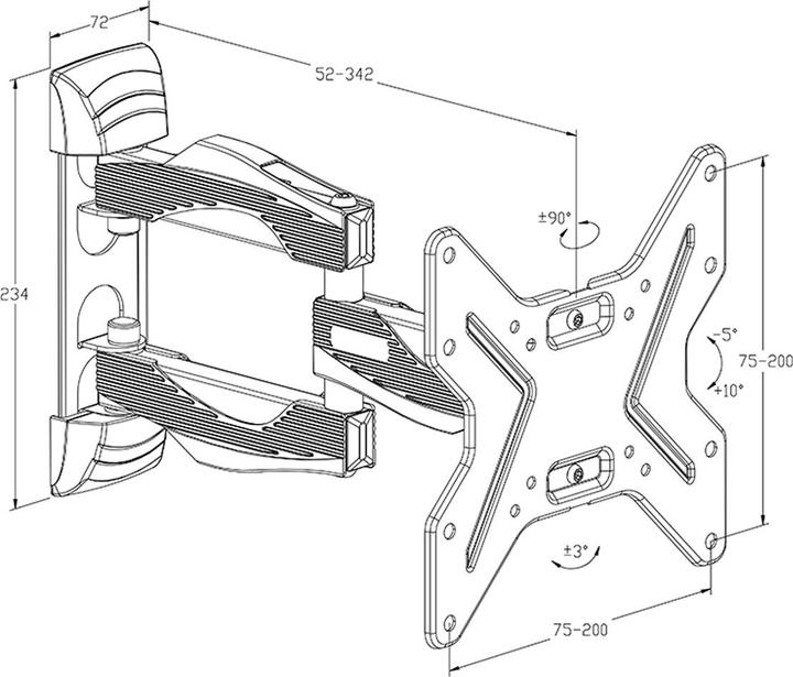 Actual product image Hagor BL Fullmotion 200 - III (Ceiling, 32", 25 kg)