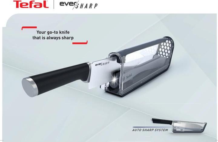 Produktbild Tefal Ever Sharp Kochmesser mit Messerschärfer-Etui (16.50 cm)