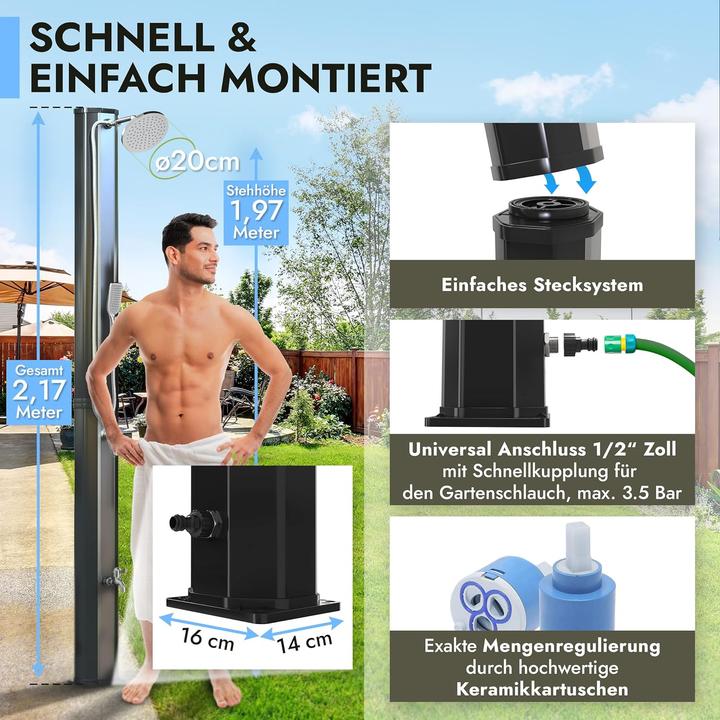 Produktbild Dirks-traumbad Solardusche 35L mit Wasserhahn