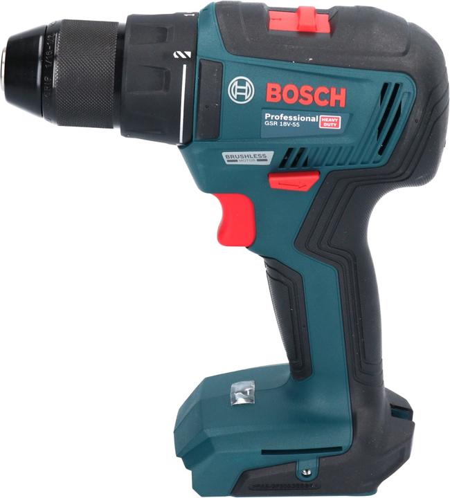Image du produit Bosch Professional Bosch GSR 18V-55 Professional Perceuse-visseuse sans fil 18 V 55 Nm Brushless + 1x batterie 2,0 Ah (Fonctionnement sur batterie)