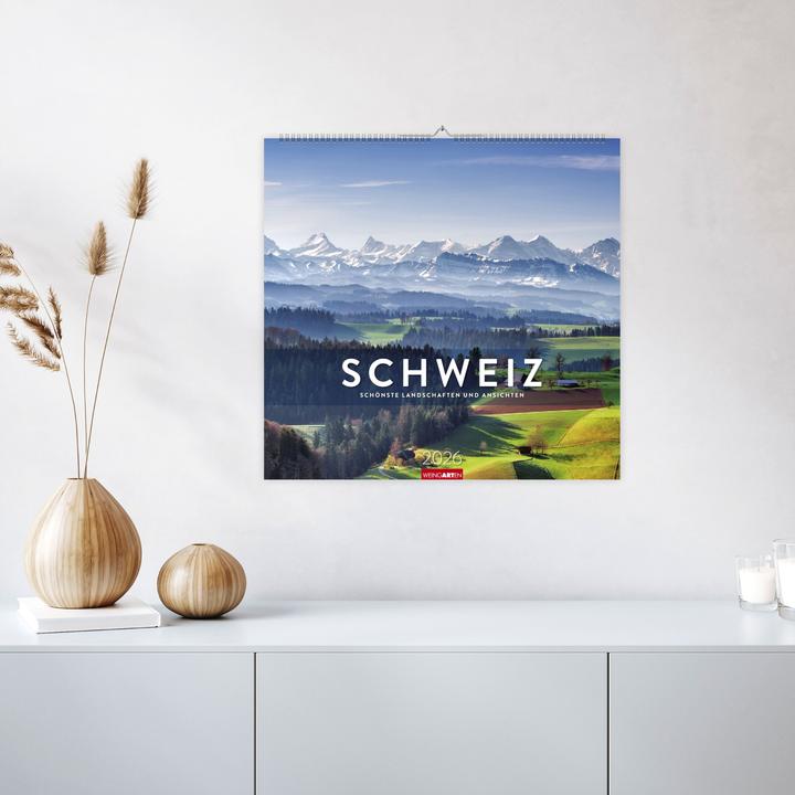Produktbild Schweiz Kalender 2026 - Schönste Landschaften und Ansichten (48 x 46 cm, Deutsch)