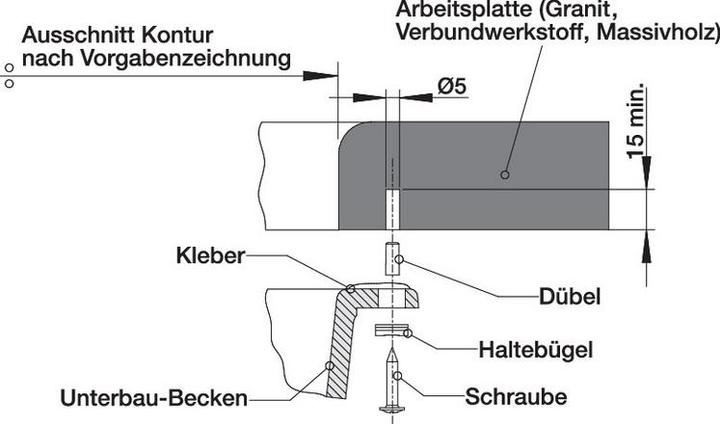Produktbild Blanco Subline 160-U (Unterbauspüle, 19 cm, 46 cm)