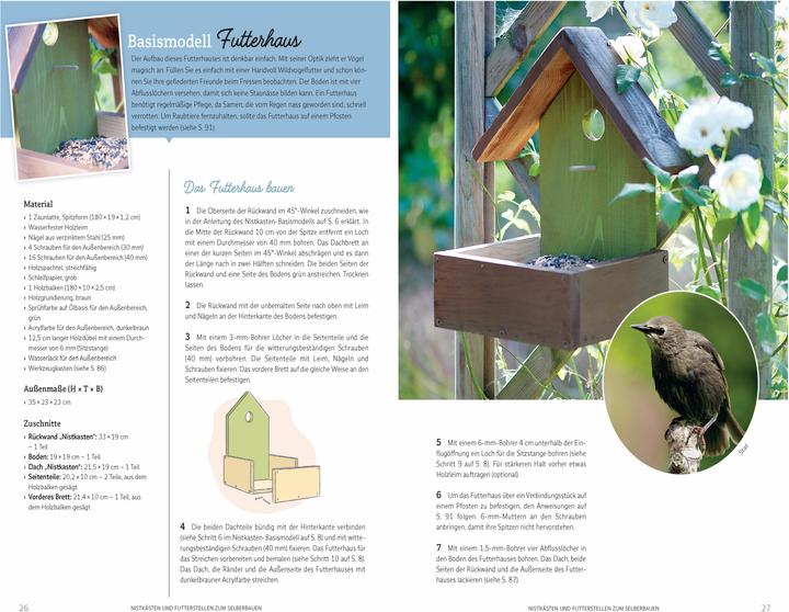 Produktbild Nistkästen und Vogelhäuser zum Selberbauen - Mit 50 Gartenvögeln im Porträt (Deutsch, Magali Bailliot, Michele McKee-Orsini, 2025)