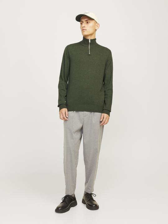 Actual product image Jack & Jones Plain knitted jumper with half zip Knitted jumper with half zip (M)