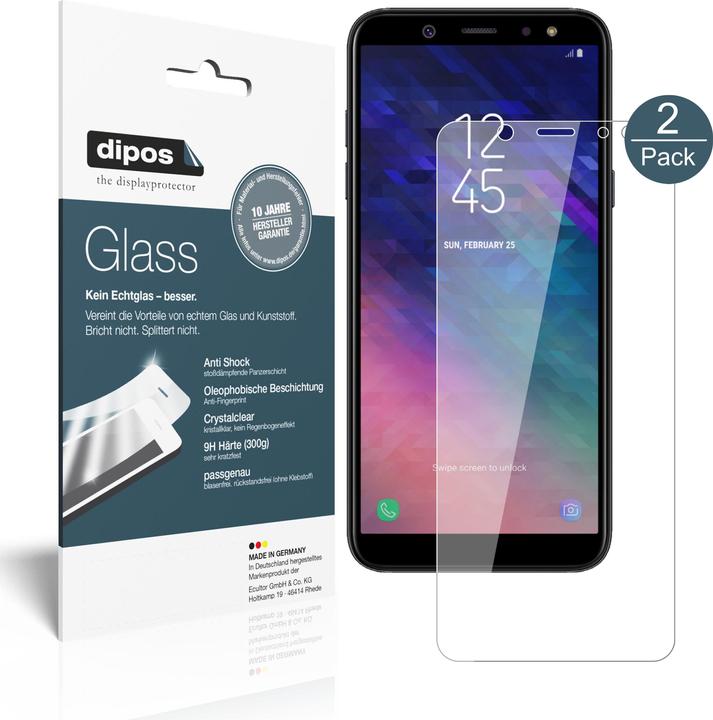 Actual product image Dipos Screen Protector Anti-Shock (2 Piece, Samsung Galaxy A6+)