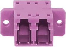 Produktbild Synergy 21 LWL-Kupplung,LC-Buchse/LC-Buchse, 50/125u Multimode OM4, erika-violett, duplex, PVC, mit Flansch, mi