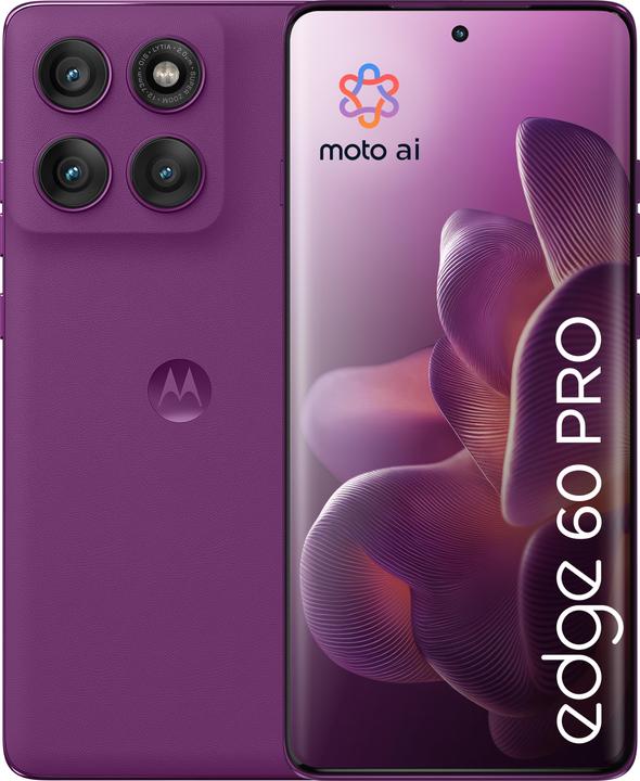 Actual product image Motorola Edge 60 Pro (512 GB, Pantone Sparkling Grape, 6.67", Dual SIM, 50 Mpx, 5G)