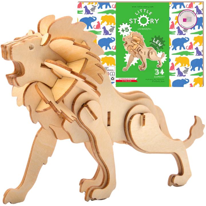 Little Story Holzpuzzle Model 3D - Löwe (34 Teile)